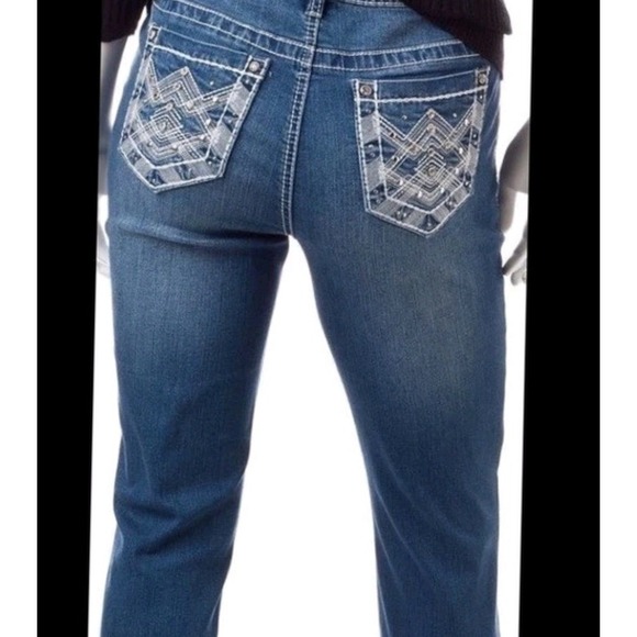 Earl Jean Skinny Jeans Womens y2k18W Medium Wash Embellished Excellent Stretch - Picture 2 of 10